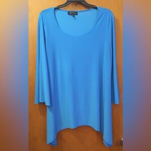 Chic Azure Long Sleeve Women's Top
